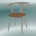 3D Modell Stuhl dazwischen (SK2, H 77 cm, 58 x 54 cm, Eiche weiß geölt, Leder - Cognac-Seide) - Vorschau