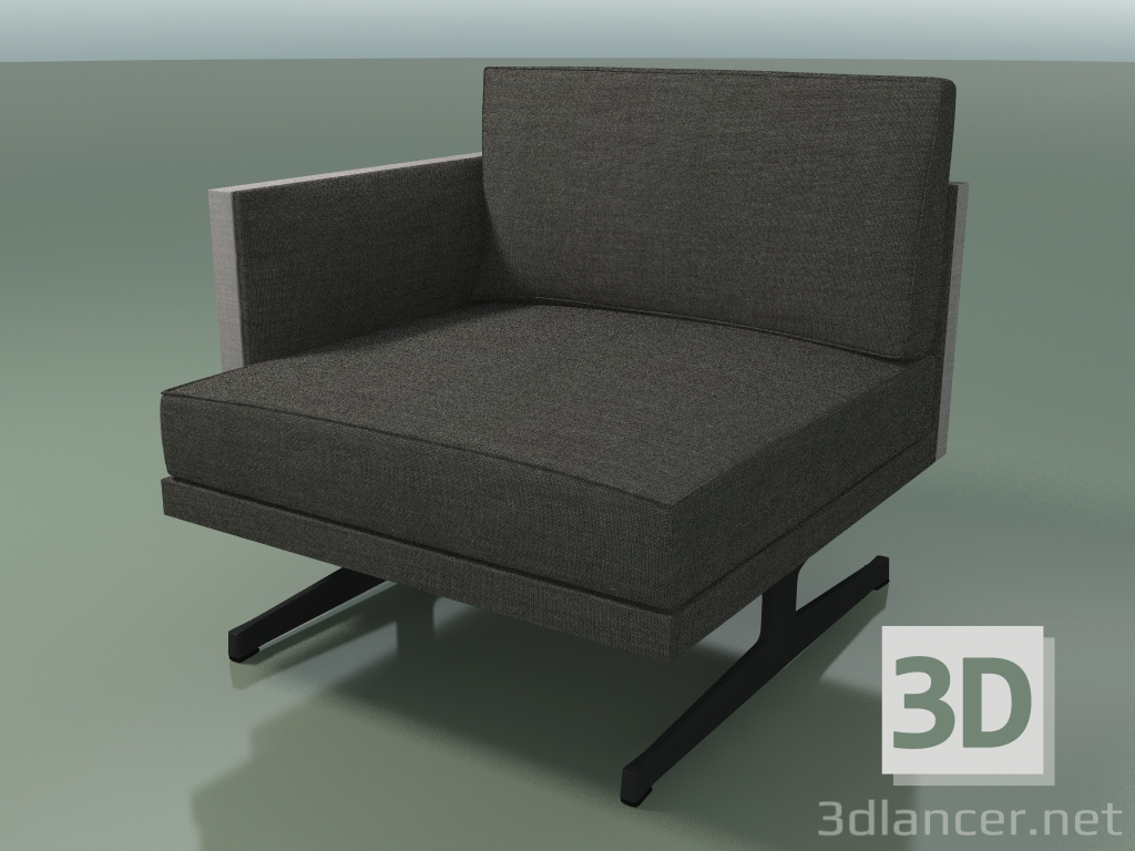 3d model End module 5218 (right armrest, H-legs, two-tone upholstery) - preview