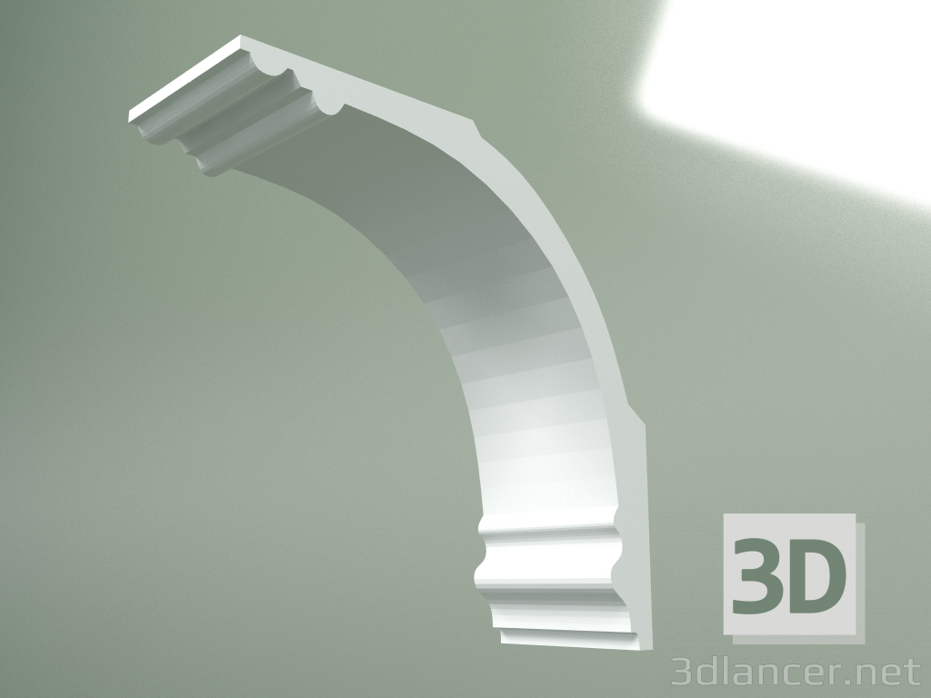 modèle 3D Corniche en plâtre (socle de plafond) KT191 - preview