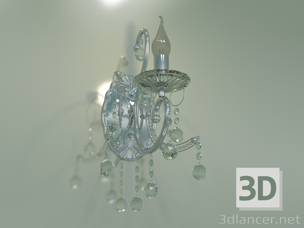 3D modeli Duvar lambası 10096-1 (krom) - önizleme