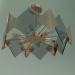 3d model Ceiling chandelier Origami 60121-6 Smart (brass) - preview