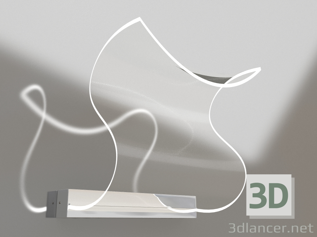 modello 3D Lampada da parete Liora cromo (08035,02) - anteprima