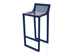 High stool with a high back (Night blue)