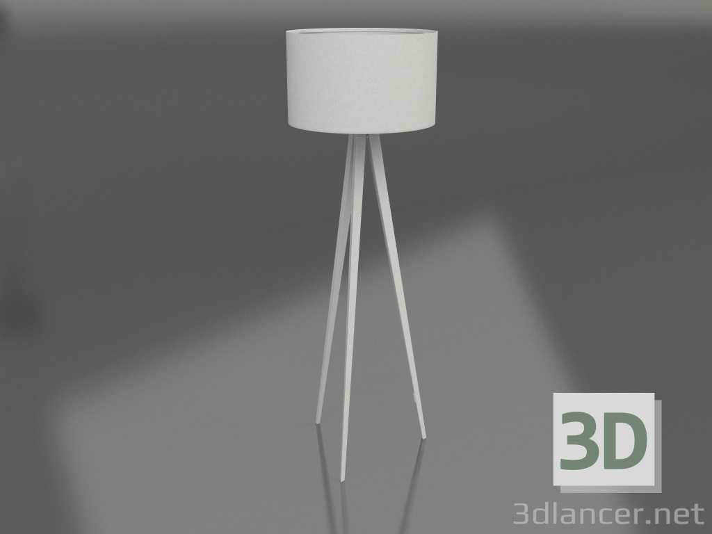 Modelo 3d Candeeiro de pé tripé (branco) - preview