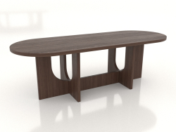 Dining table OVAL LARGE 2400x900 mm (dark walnut)