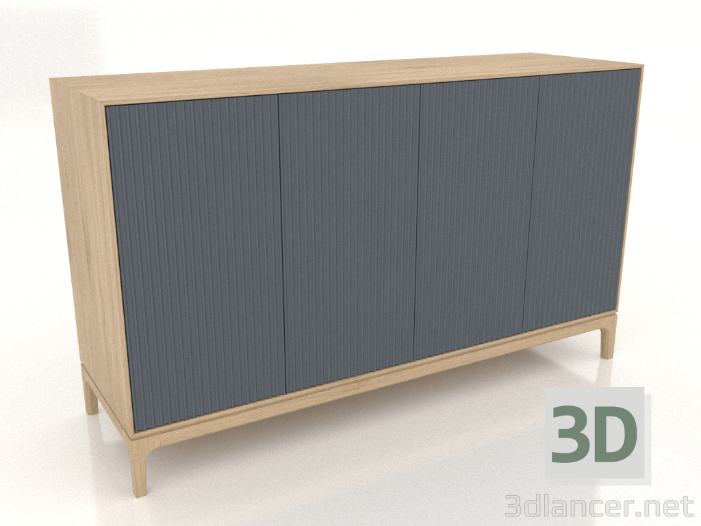3d model TV stand FARGO with milled facades 1600x500x950 mm (slate, lightened oak, option 1) - preview 3d model TV stand FARGO with milled facades 1600x500x950 mm (slate, lightened oak, option 1) - preview