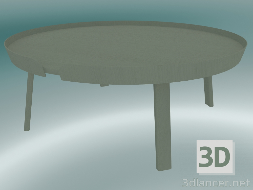 3d model Mesa de café alrededor (extra grande, verde polvoriento) - vista previa
