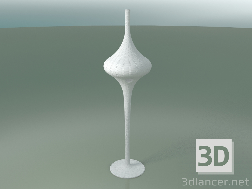 3D modeli Zemin lambası (L, Parlak Beyaz) - önizleme