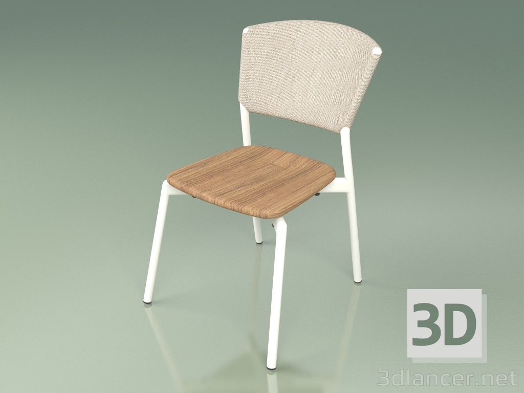 modello 3D Sedia 020 (Metallo Latte, Sabbia) - anteprima