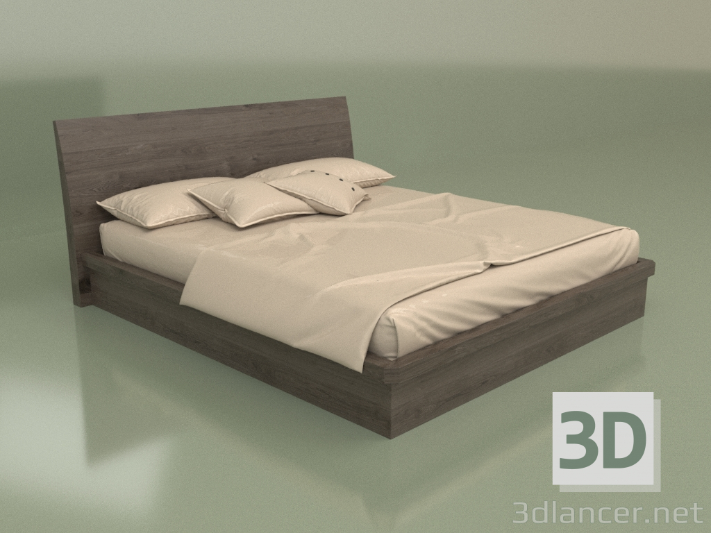 3d модель Кровать двуспальная Mn 2018-1 (Мокко) – превью