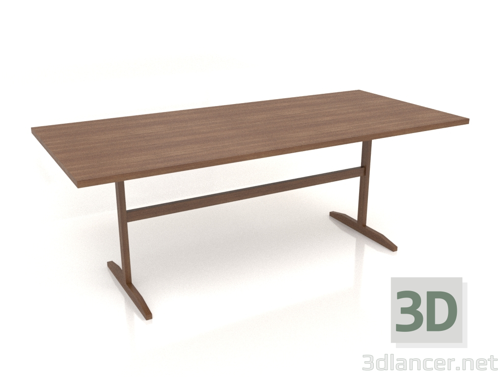 3D modeli Yemek masası DT 12 (2000x900x750, ahşap kahverengi ışık) - önizleme