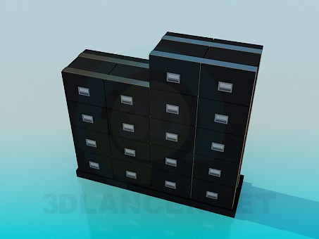 3d модель Висувні ящики для документів – превью 3d модель Висувні ящики для документів – превью