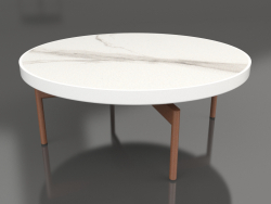 Round coffee table Ø90x36 (White, DEKTON Aura)