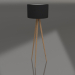 modello 3D Lampada da terra Treppiede (Legno Nero) - anteprima