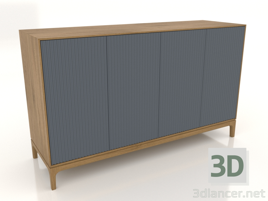 3d model TV stand FARGO with milled facades 1600x500x950 mm (slate, natural oak, option 1) - preview 3d model TV stand FARGO with milled facades 1600x500x950 mm (slate, natural oak, option 1) - preview