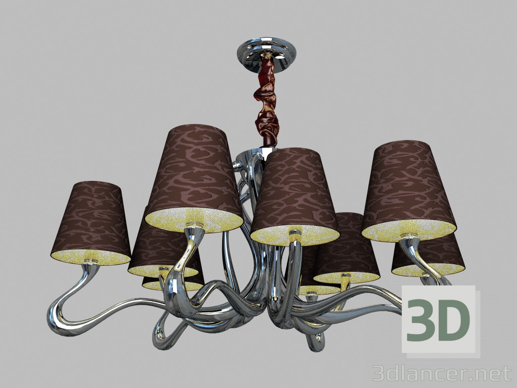 3d model Lámpara de araña md1100808-9a confuso - vista previa