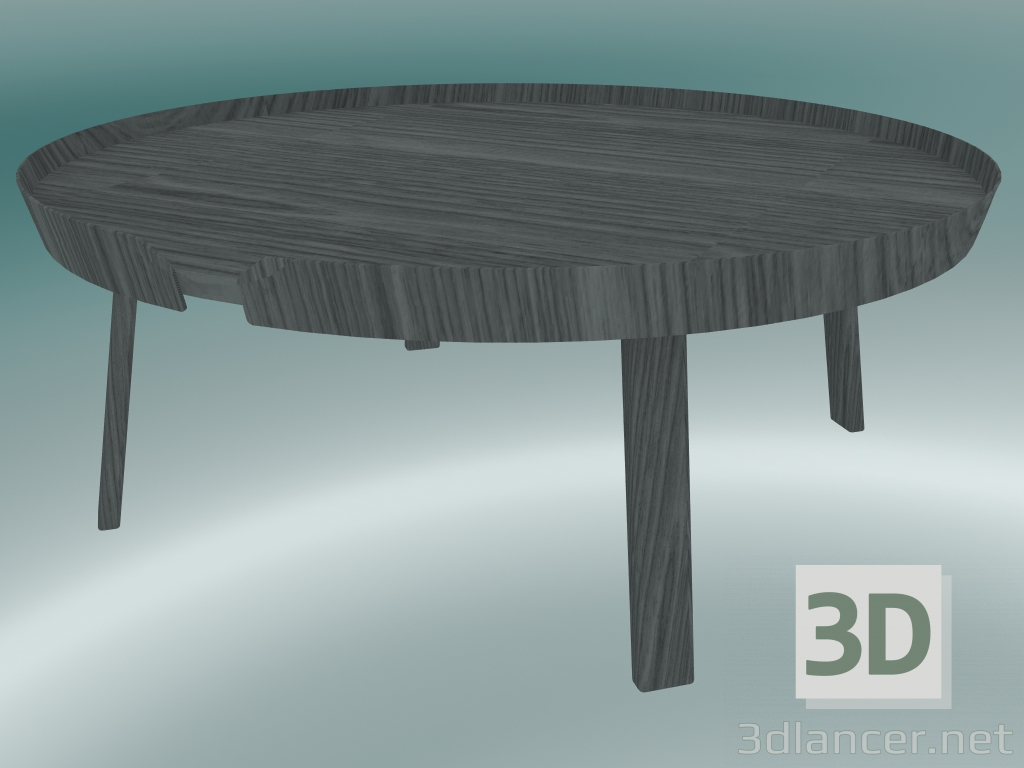 3 डी मॉडल चारों ओर कॉफी टेबल (अतिरिक्त बड़ी, डार्क ग्रे) - पूर्वावलोकन