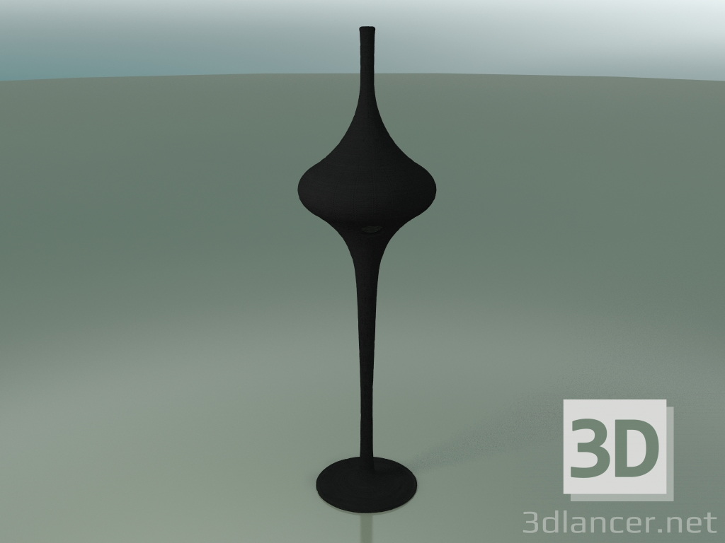 3d model Lámpara de pie (L, negro brillante) - vista previa