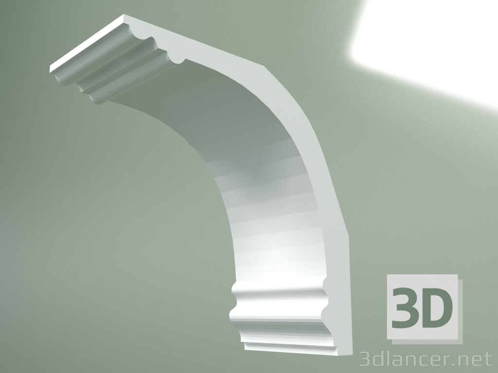 3D modeli Alçı korniş (tavan kaidesi) KT191-2 - önizleme