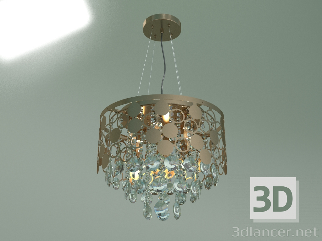 3d model Suspension chandelier Lianna 10123-6 (gold-clear crystal Strotskis) Smart - preview