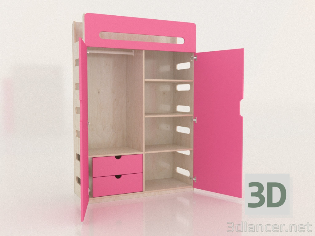 3D Modell Kleiderschrank offen MOVE WC (WFMWC2) - Vorschau