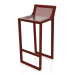 3d model High stool with a high back (Wine red) - preview