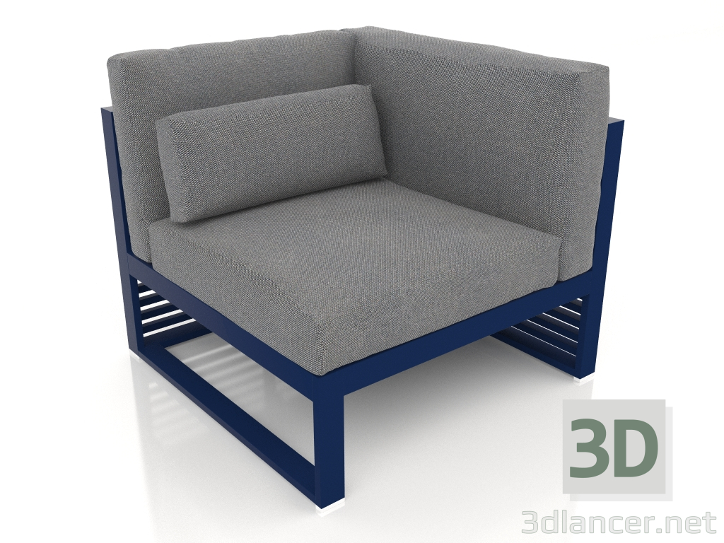 3d model Modular sofa, section 6 right, high back (Night blue) - preview