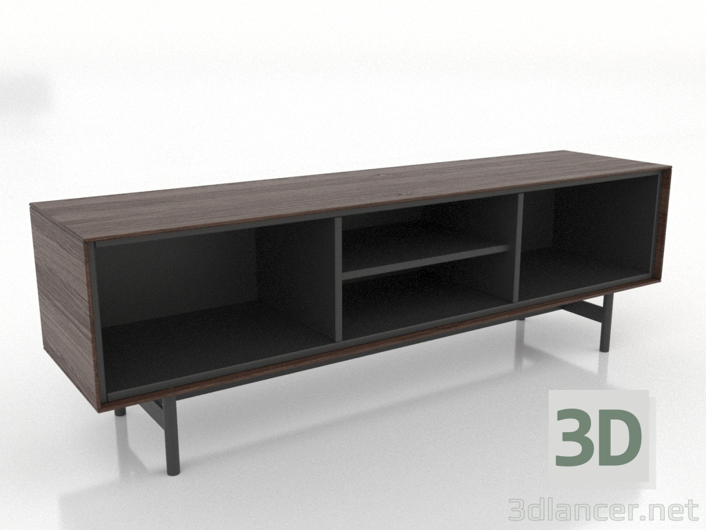 modello 3D Mobile TV 3 1450 mm (noce scuro) - anteprima modello 3D Mobile TV 3 1450 mm (noce scuro) - anteprima