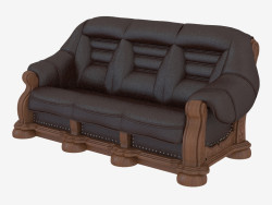 Leather sofa triple BASSO - 600A