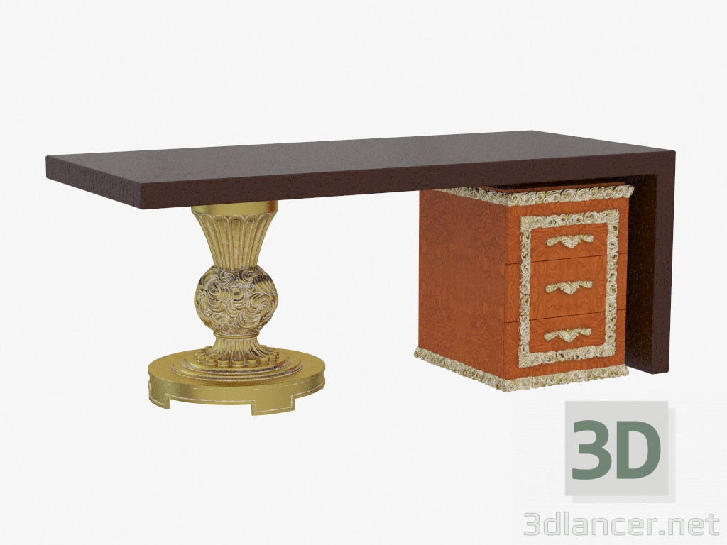 3D Modell Schreibtisch im klassischen Stil 718 - Vorschau