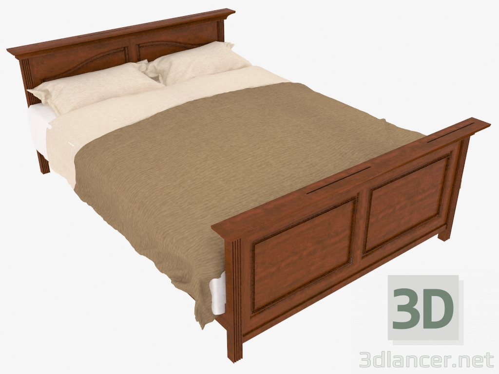 3d модель Кровать двуспальная (163х210х80) – превью