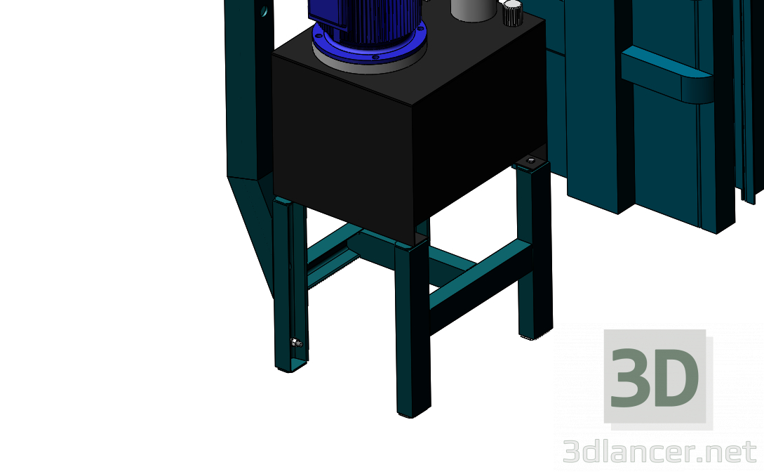 3d model Hydraulic press for paper and cardboard - preview 3d model Hydraulic press for paper and cardboard - preview