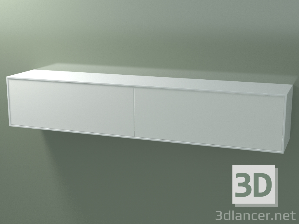 modello 3D Scatola doppia (8AUGВA02, Glacier White C01, HPL P01, L 192, P 36, H 36 cm) - anteprima