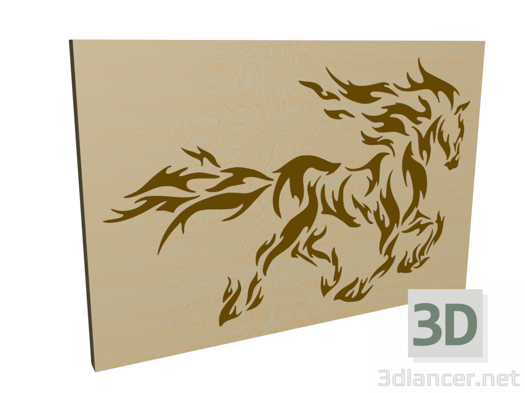 3d model Panel "Horse" - preview 3d model Panel "Horse" - preview
