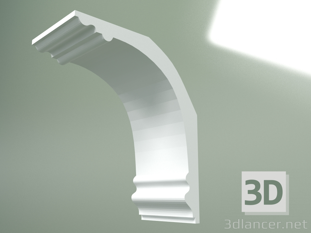 3D modeli Alçı korniş (tavan kaidesi) KT191-3 - önizleme