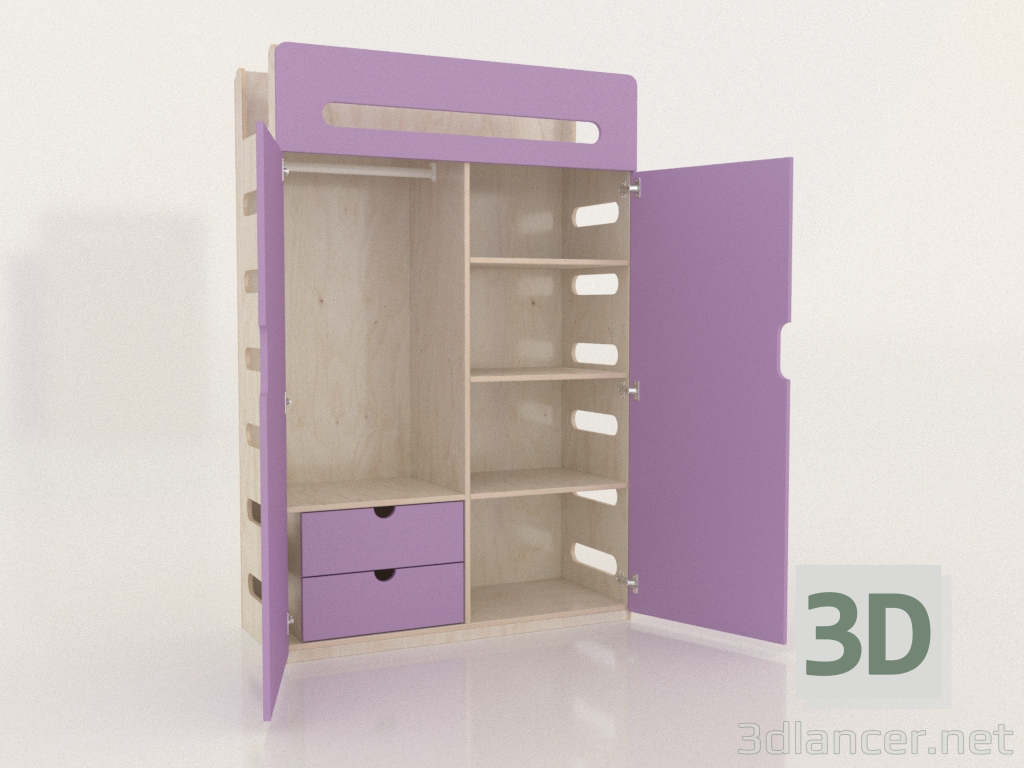 3d модель Шкаф платяной открытый MOVE WC (WLMWC2) – превью