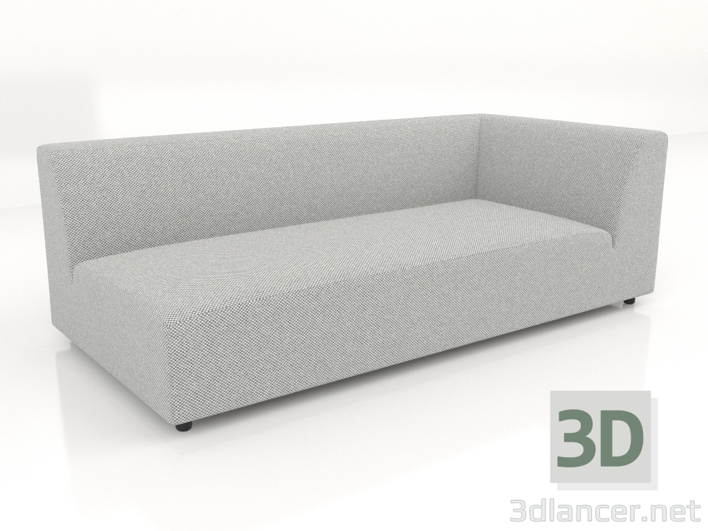 3D modeli Köşe kanepe modülü (XL) 193 sağa uzatılmış - önizleme