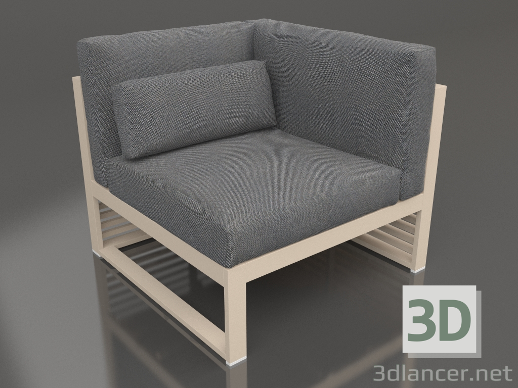 3d model Modular sofa, section 6 right, high back (Sand) - preview
