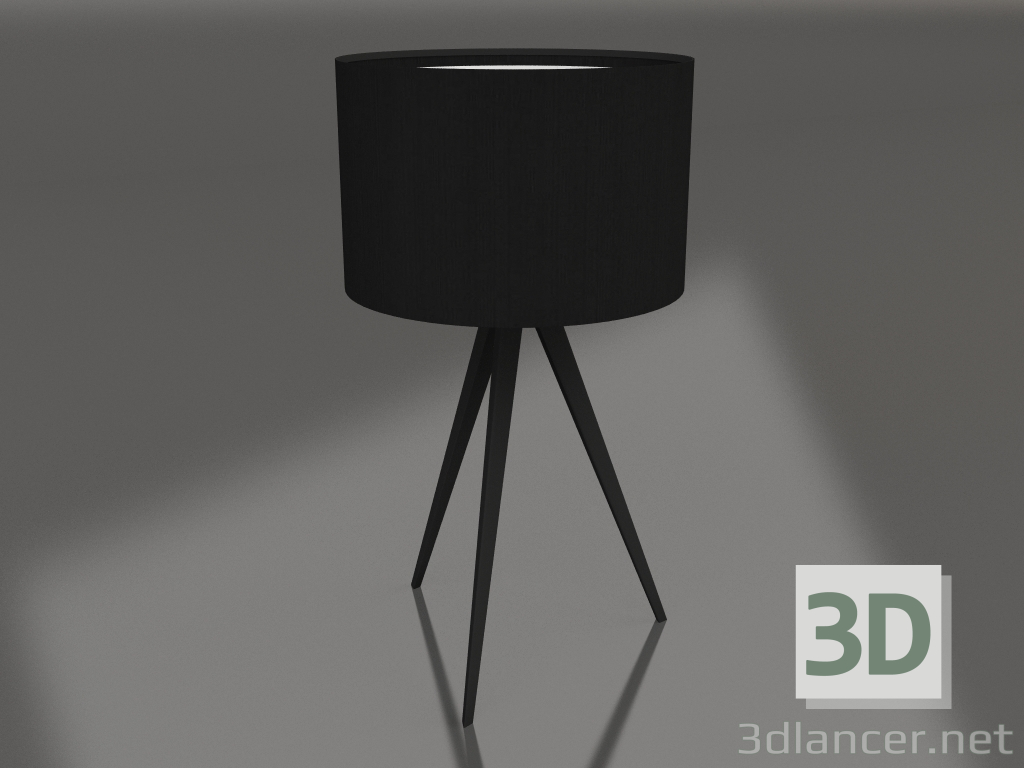 Modelo 3d Candeeiro de mesa tripé (preto) - preview