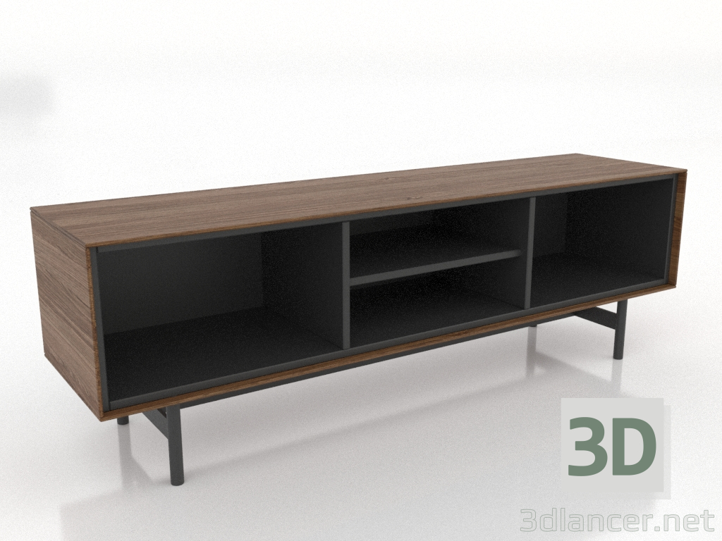 modello 3D Mobile TV 3 1450 mm (noce chiaro) - anteprima modello 3D Mobile TV 3 1450 mm (noce chiaro) - anteprima