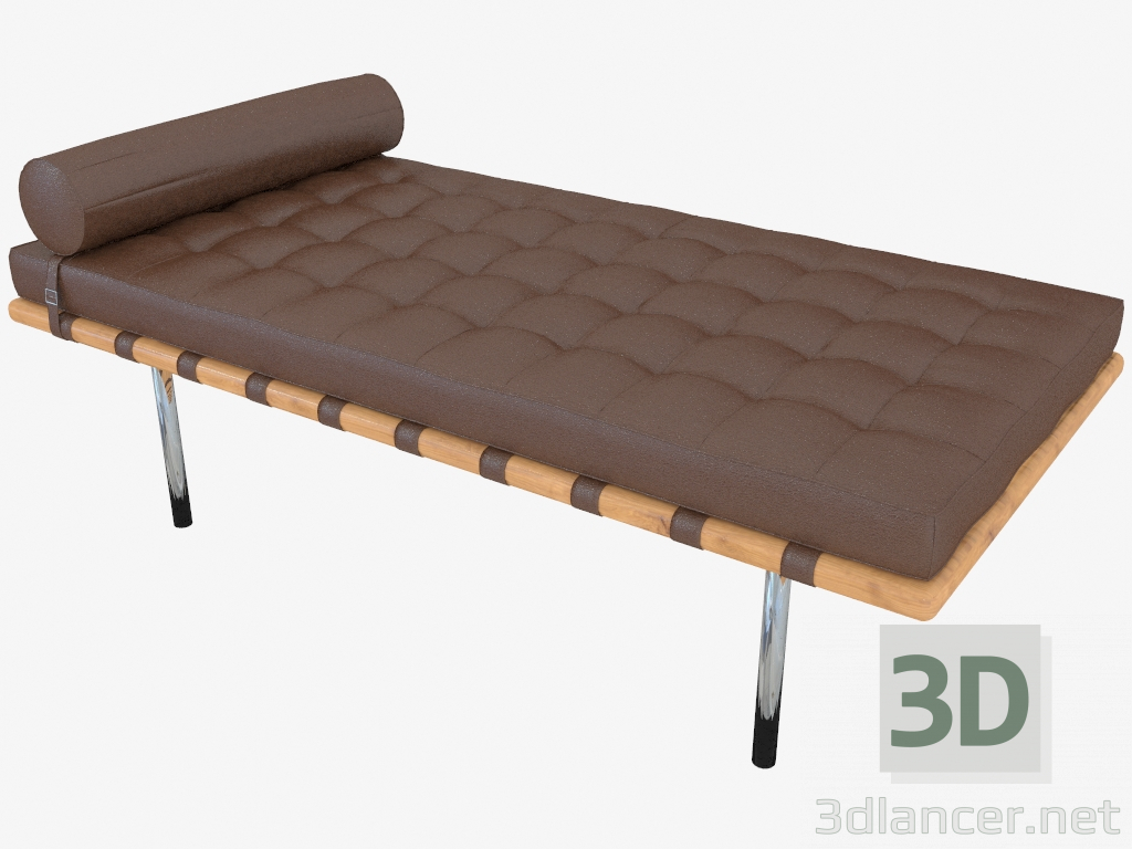 3D Modell Couch mit Lederpolsterung - Vorschau
