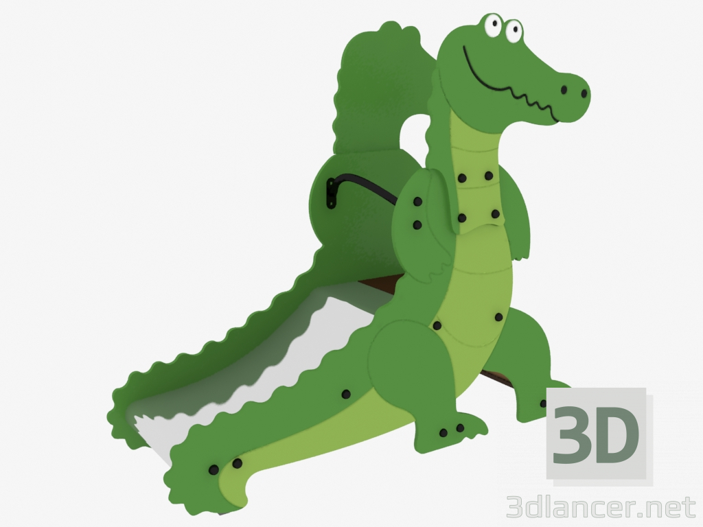 3D modeli Çocuk oyun alanı Hill Timsah (5219) - önizleme