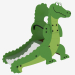 3D Modell Hügel eines Kinderspielplatzes Krokodil (5219) - Vorschau