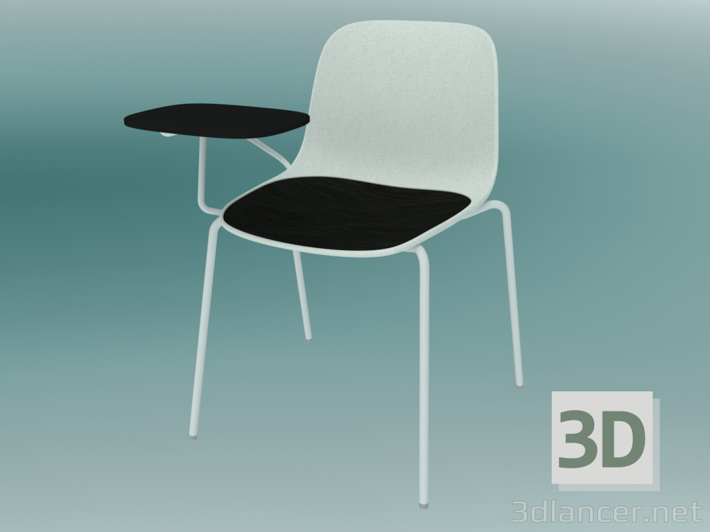 3d model Silla con mesa SEELA (S317 con tapizado y molduras de madera) - vista previa
