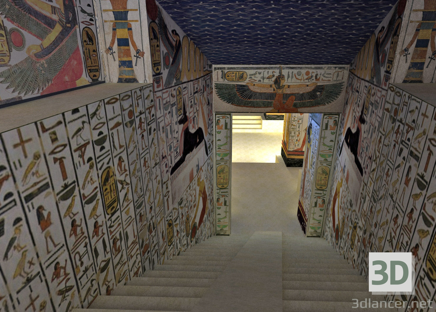 Modelo 3d Tumba de la reina egipcia Nefertari 41926