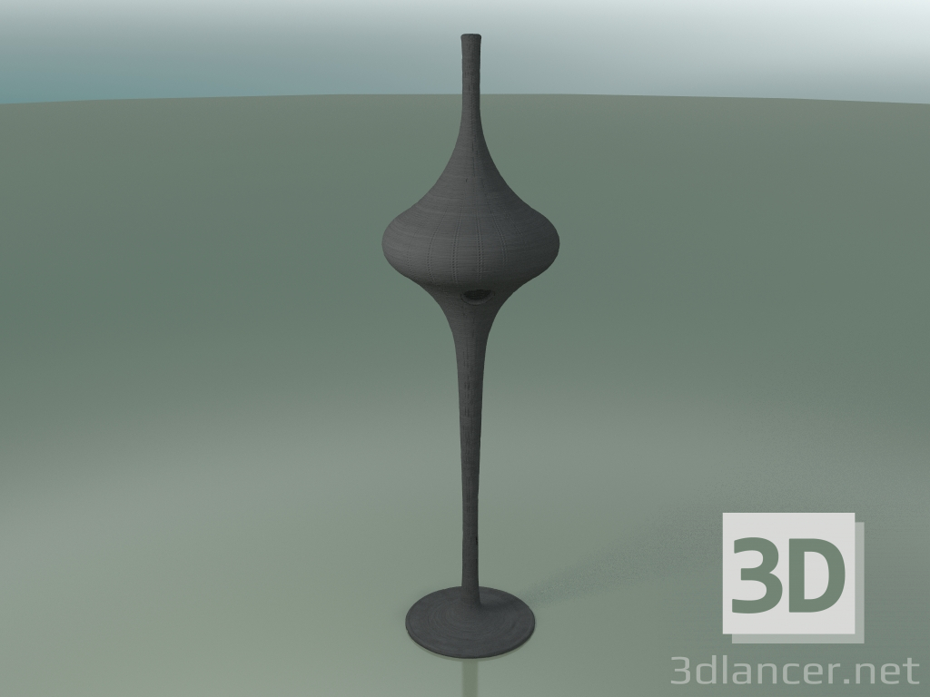 modello 3D Lampada da terra (L, grigio laccato) - anteprima