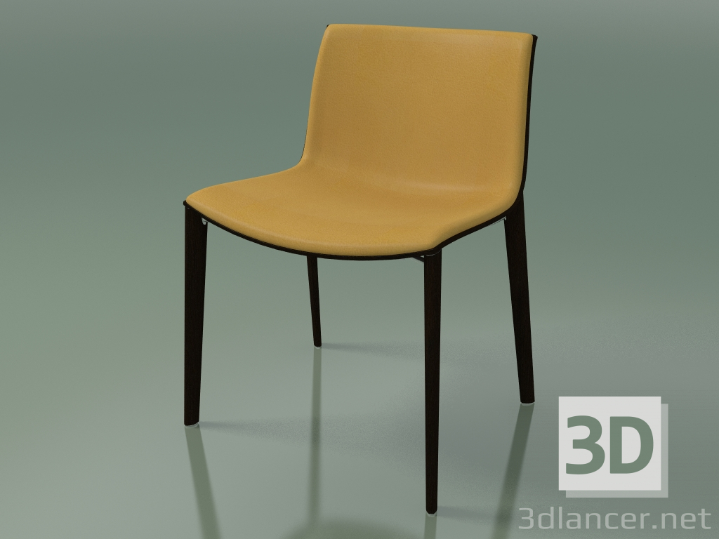 3D Modell Stuhl 2088 (4 Holzbeine, mit Polsterung vorne, wenge) - Vorschau