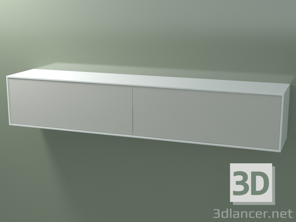 3D modeli Çift kutu (8AUGВA02, Glacier White C01, HPL P02, L 192, P 36, H 36 cm) - önizleme