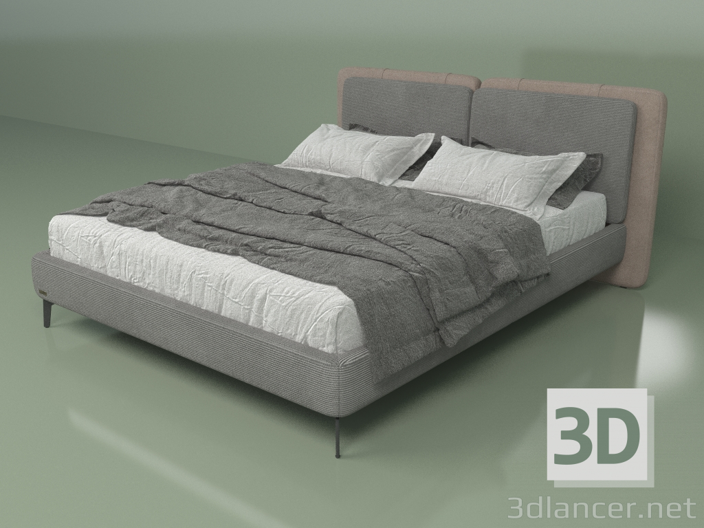 3D Modell Doppelbett Mexiko-Stadt 1,6 m² - Vorschau