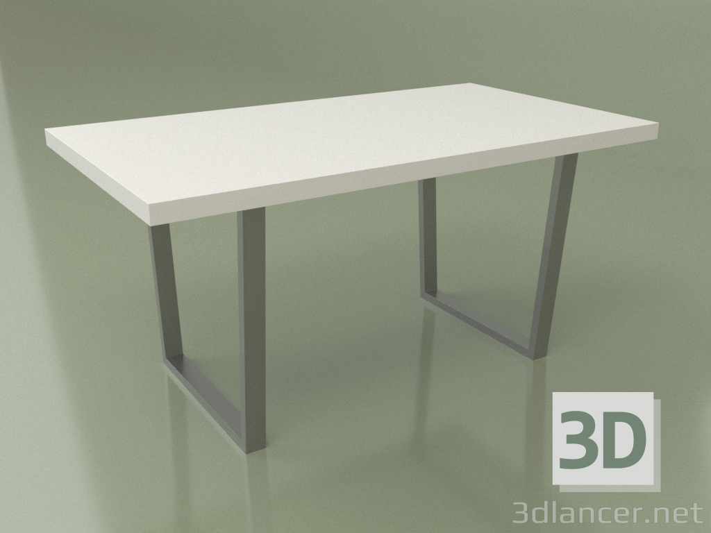 3D modeli Yemek masası Modern (Beyaz) - önizleme